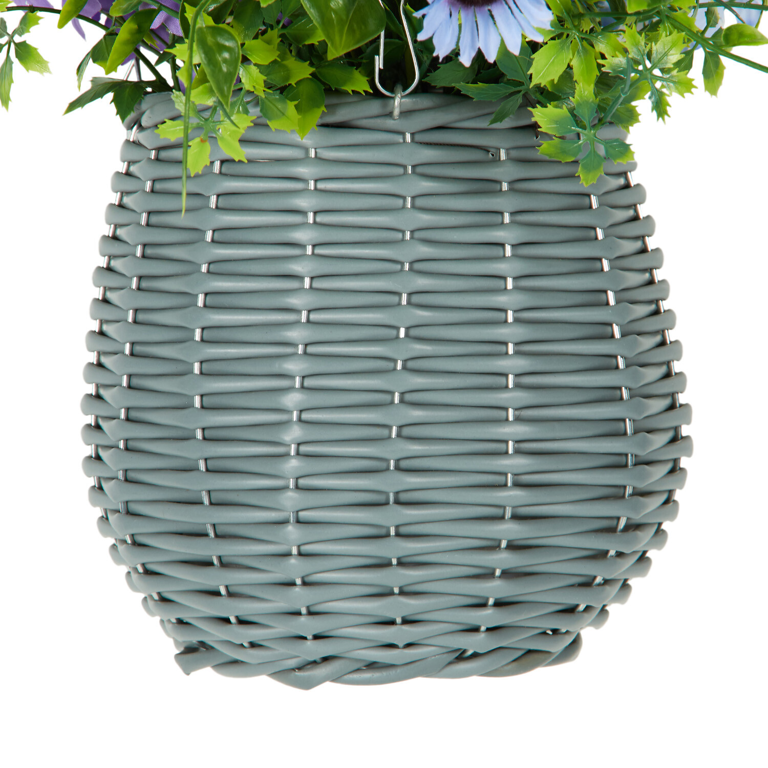 Hanging Faux Floral Basket Image 4