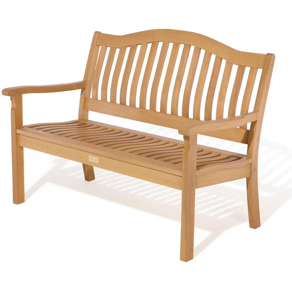Rowlinson Hemsway 2 Seater Natural Garden Bench Image 2