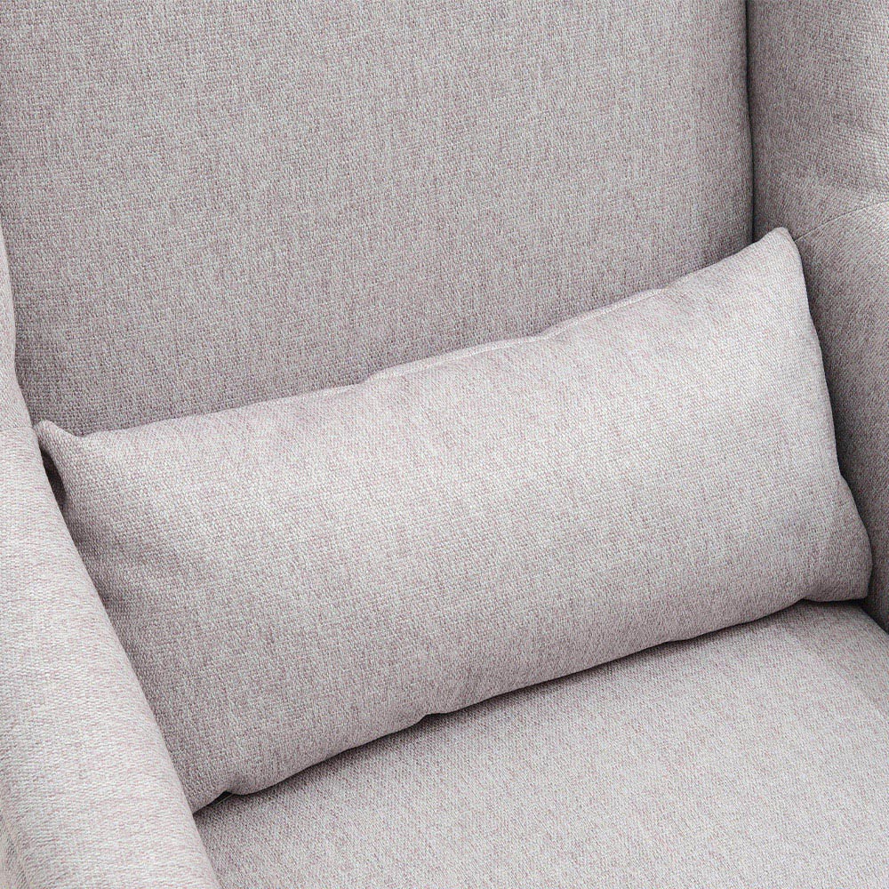 Living and Home Burlap Studded Grey High Back Armchair with Cushion Image 5