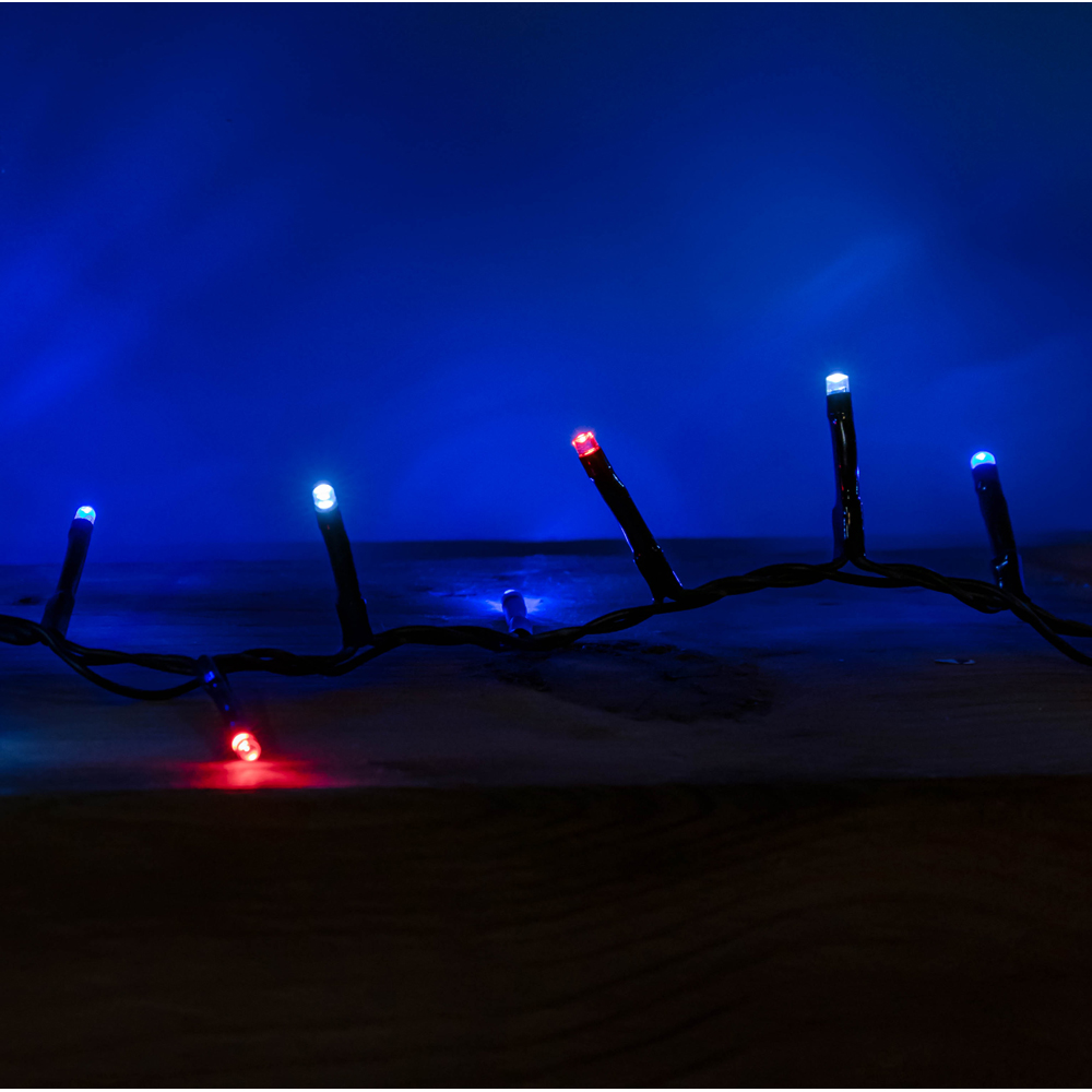 Samuel Alexander SupaBrights 5000 Blue Red and White LED Multi-Function String Light 125m Image 3