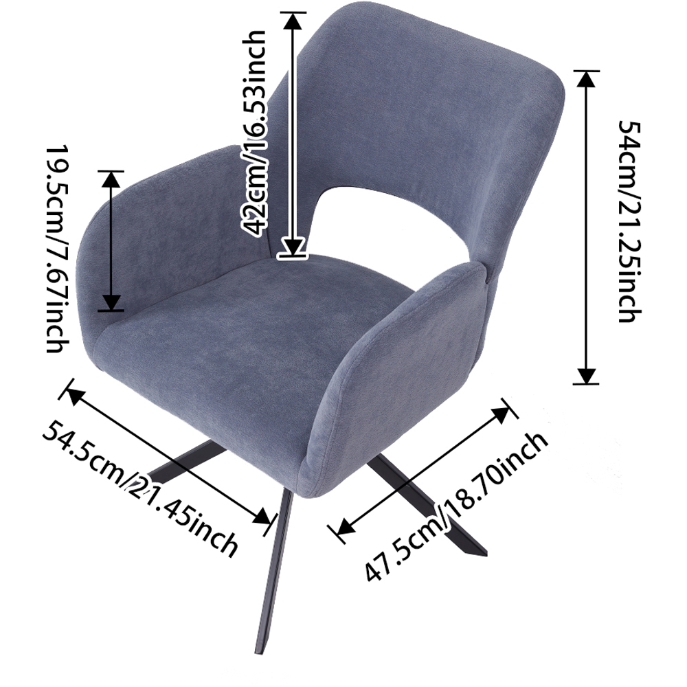 Living and Home Grey Teddy Fleece Upholstered Swivel Chair Image 8