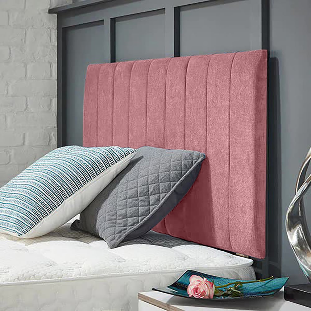 Eleganza Home Canter Small Single Pink Naples Strutted Headboard Image 2