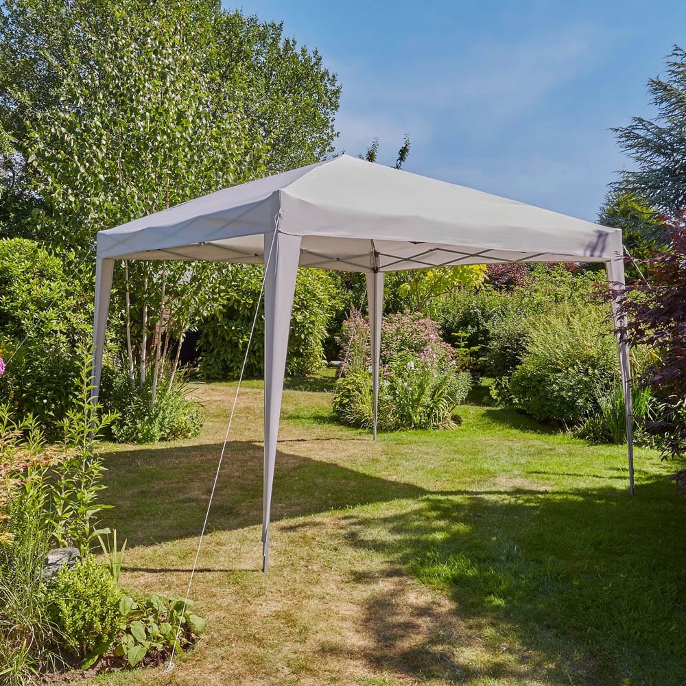 Home Source 3 x 3m Grey Easy Up Garden Outdoor Gazebo Image 6