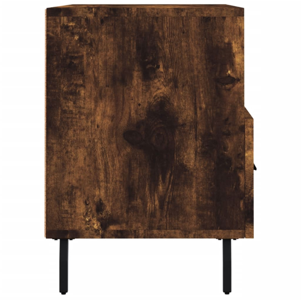 vidaXL 2 Drawer 2 Shelf Smoked Oak Small TV Cabinet Image 7