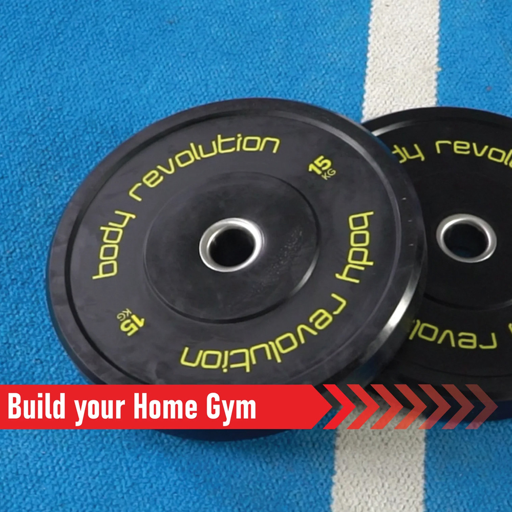 Body Revolution Olympic Black Bumper Plate Set 20kg 2 Pack Image 4