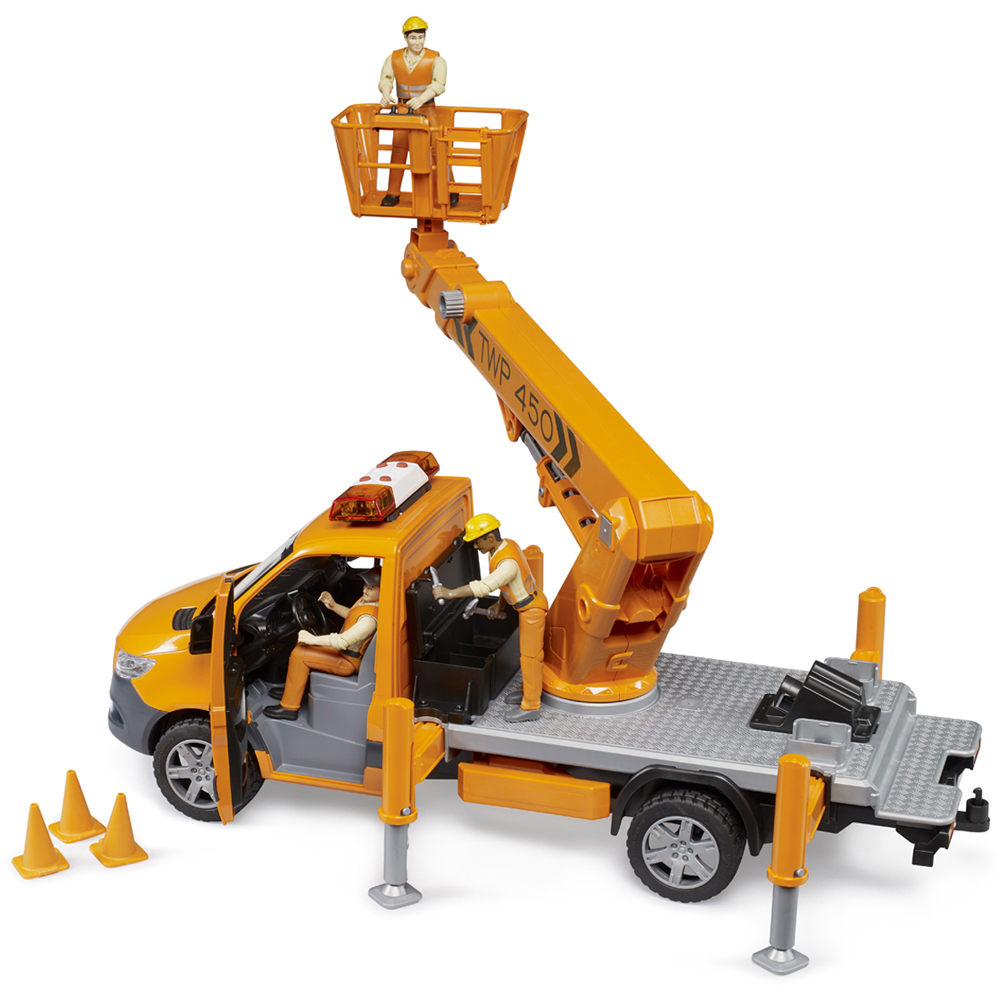 Bruder Kids MB Sprinter Truck with Working Platform and Light and Sound Module Playset Model Image 8