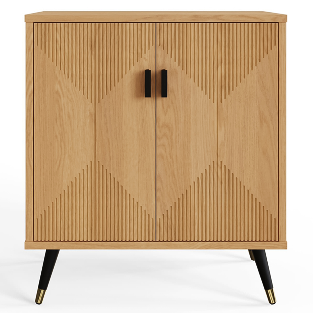 GFW Amara 2 Door Oak Geometric Accent Sideboard Image 3