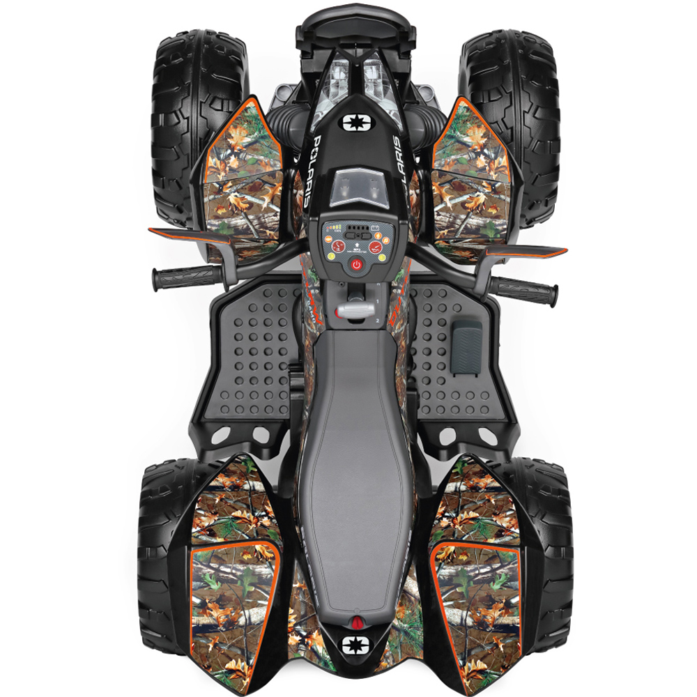 PEG Polaris Outlaw Kids Electric Ride-On Quad Bike with Lights and Sounds Camo 12V Image 8