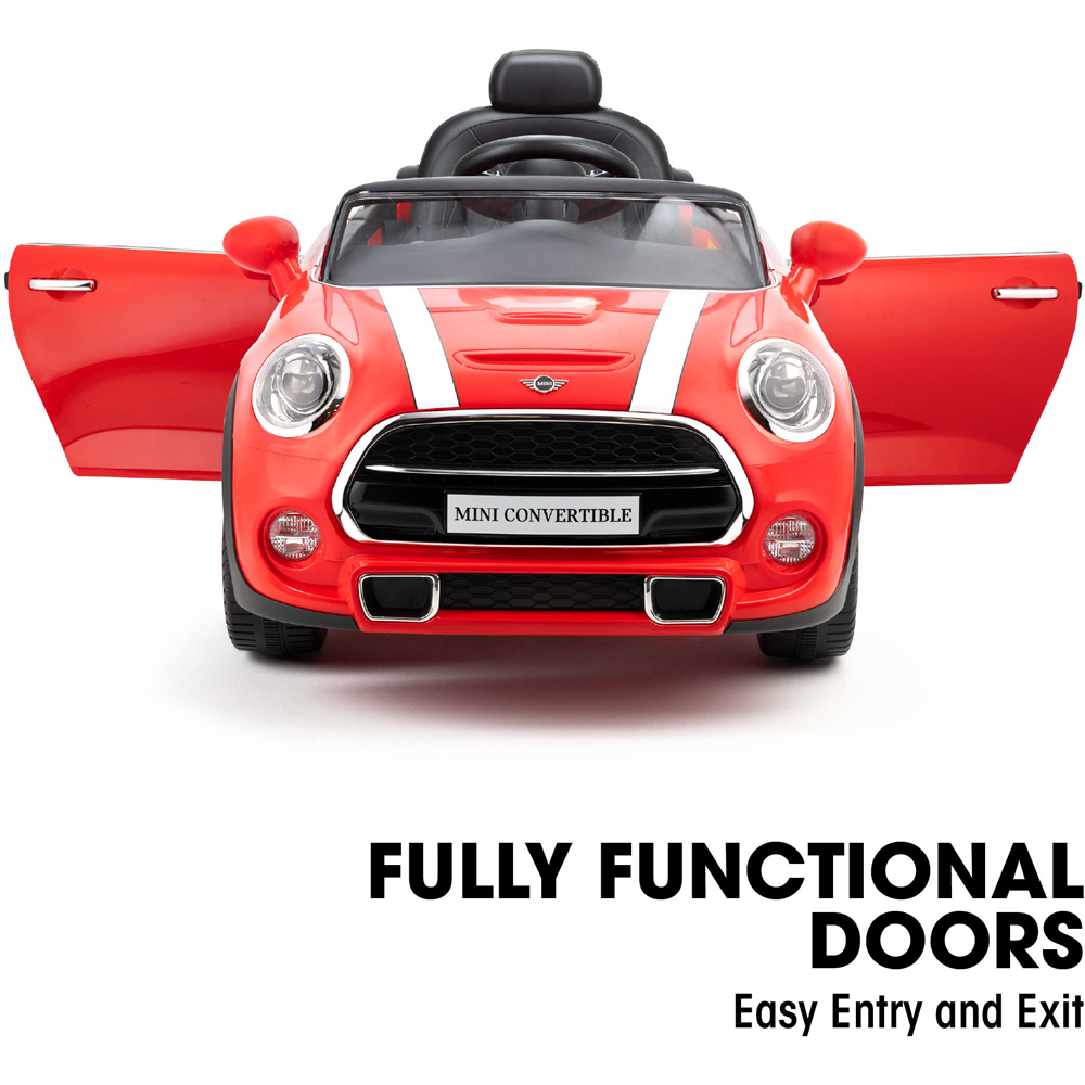 Xootz Red Kids Mini Cooper Convertible Ride-On Car Image 5