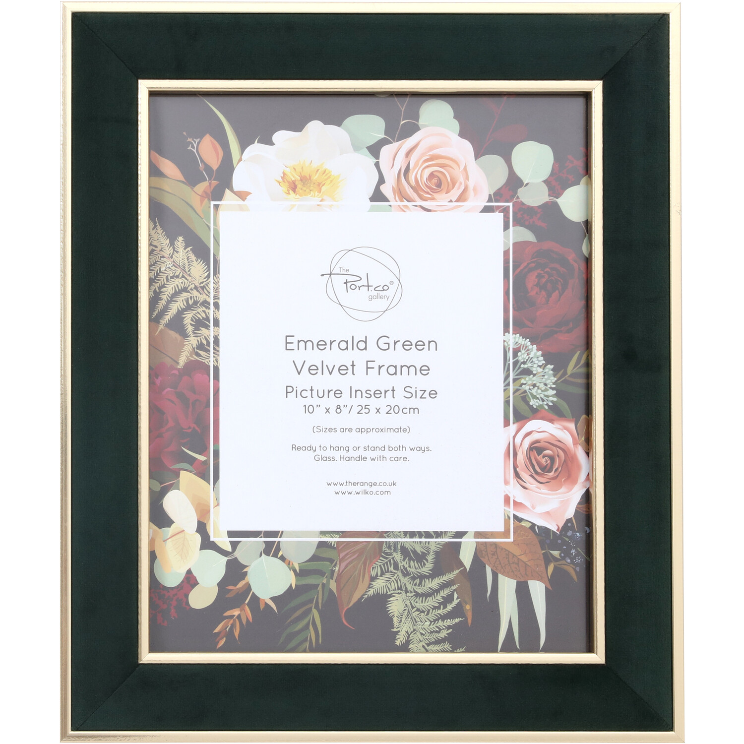 Emerald Green Velvet Frame - Green / 10 x 8in Image 1