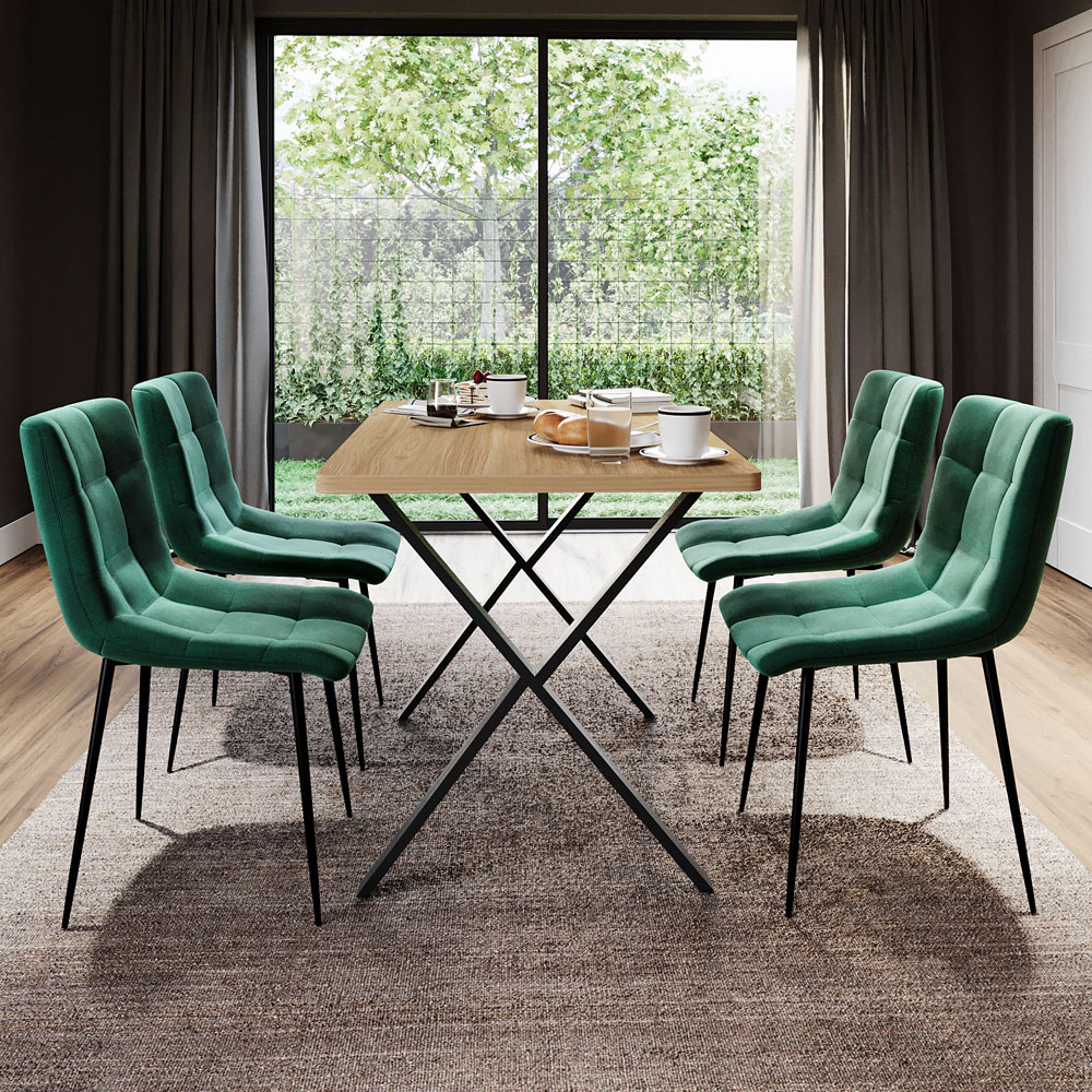 Vida Designs Richton Set of 2 Green Dining Chairs Image 5