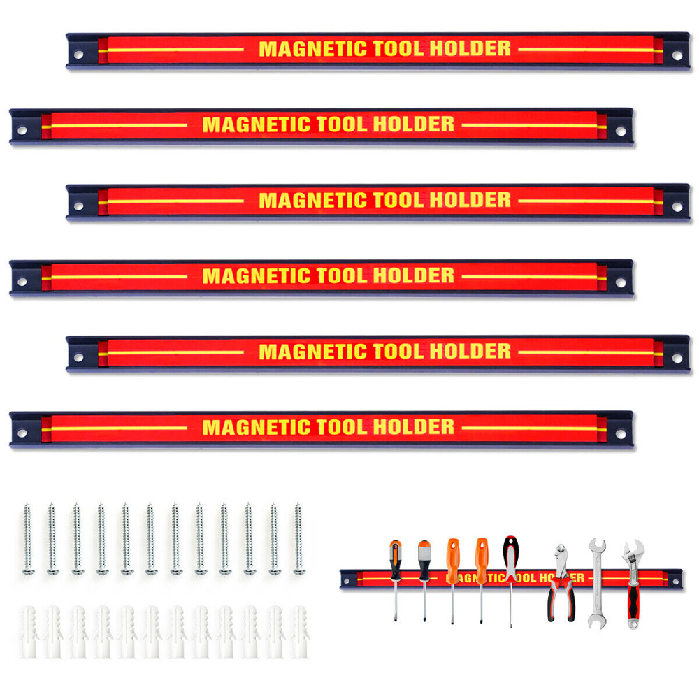 Costway Magnetic Tool Strip Holder with Mounting Screws 6 Pack Image 4