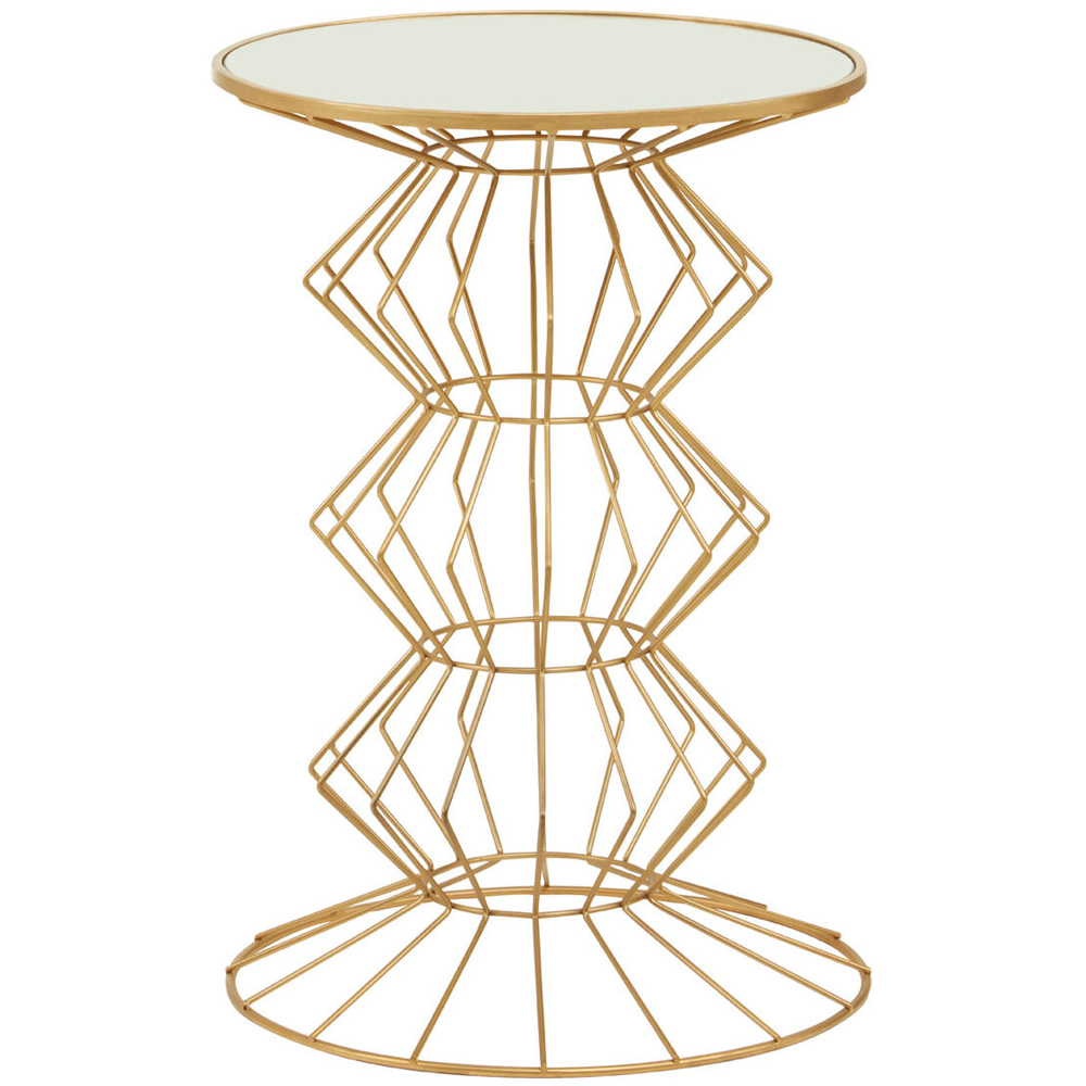 Premier Housewares Compact Gold Frame Side Table Image 2