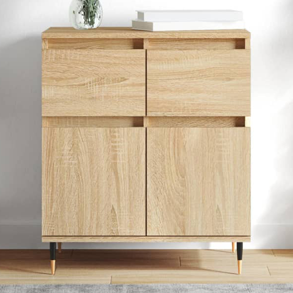 vidaXL 2 Door 2 Drawer Sonoma Oak Sideboard Image 1
