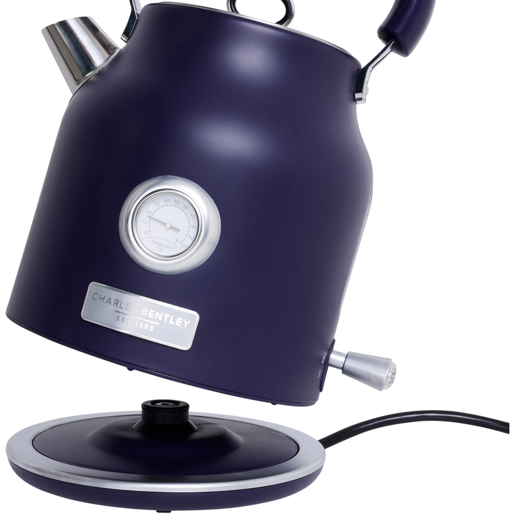 Charles Bentley KERE01DARKBL Matt Dark Blue and Silver 1.7L Kettle Image 4