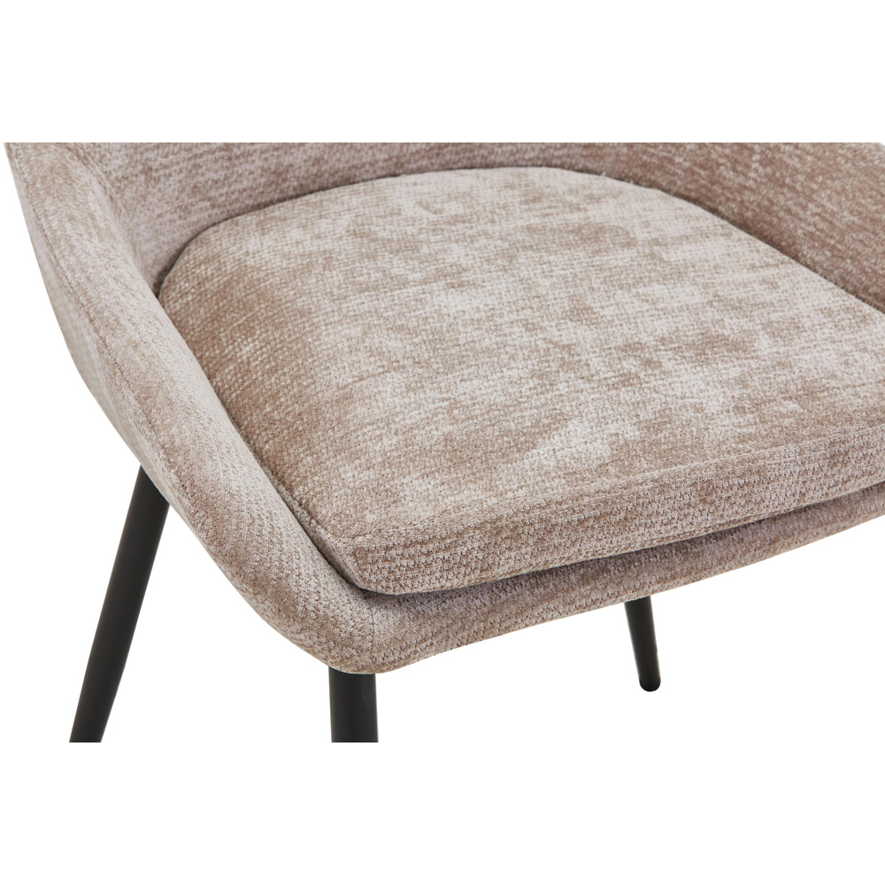 Portland Valenza Mink Curved Back Dining Chair Image 7