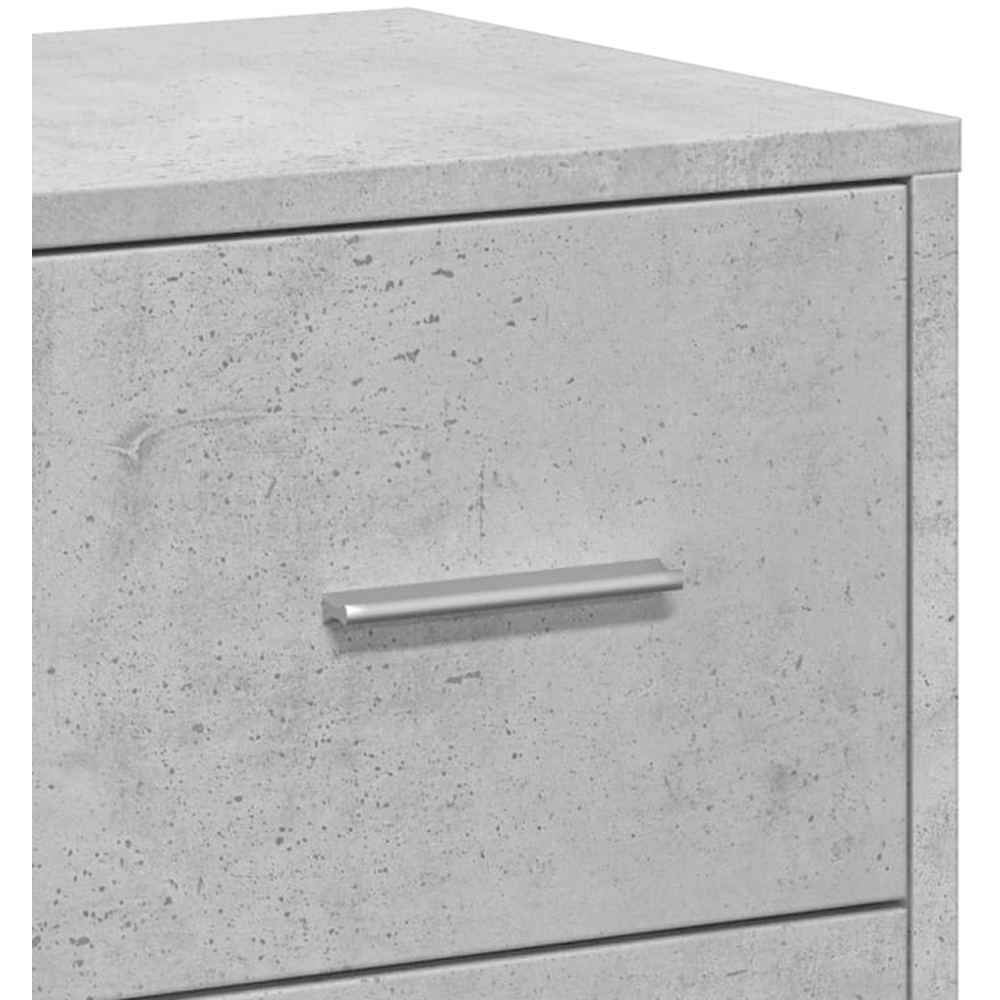 vidaXL Single Door 4 Drawer Concrete Grey Sideboard Image 6