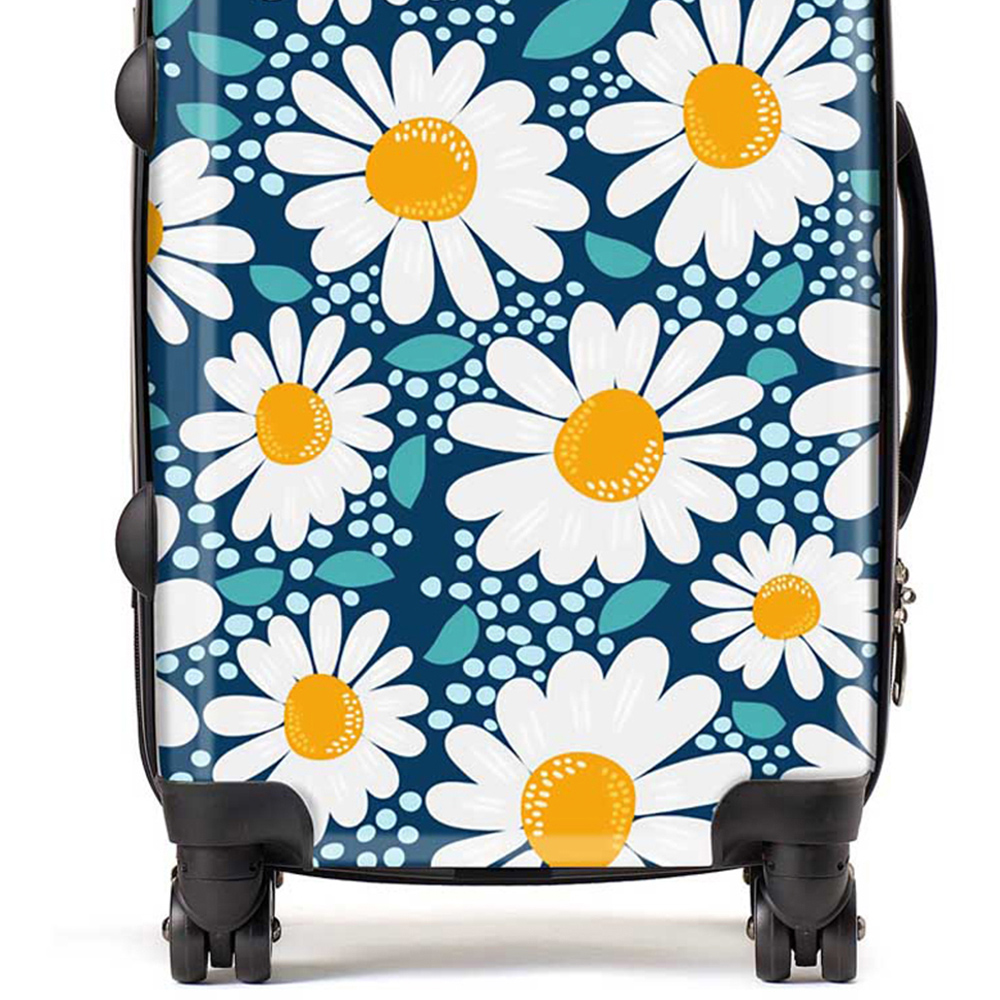 Warren Reed Designer Cabin Camomile Flowers Suitcase Image 2