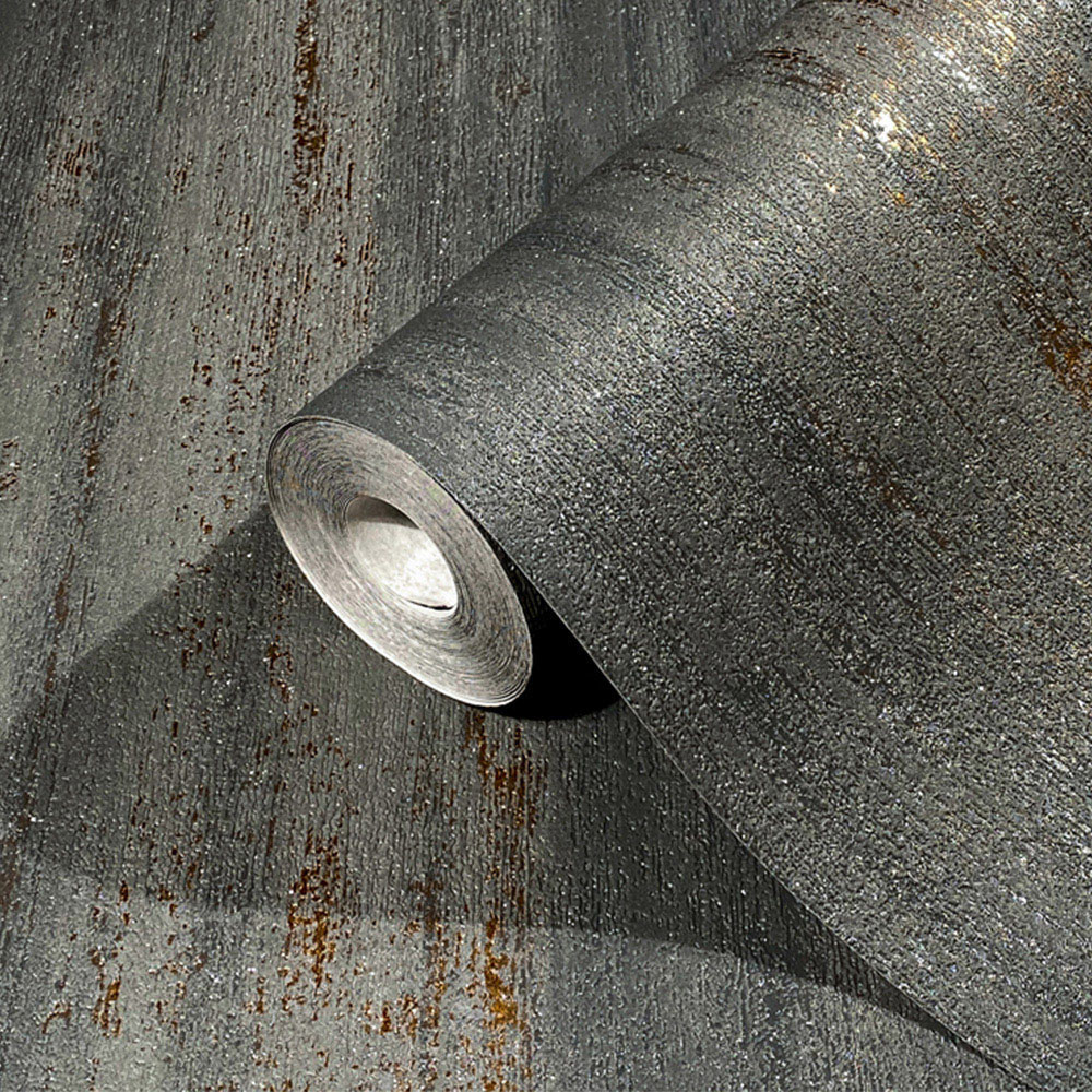 Galerie Industrial Effects Anthracite and Copper Wallpaper Image 2