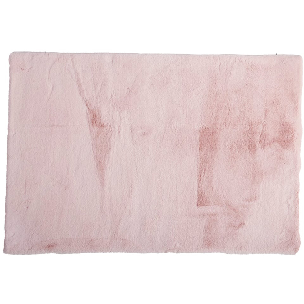 Blossom Lux Rabbit Faux Fur Rug 100 x 150cm Image 1