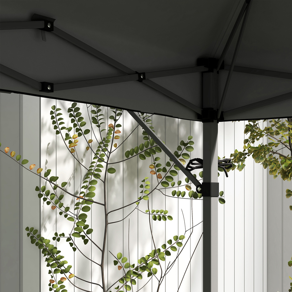 Outsunny 5 x 3m Grey Pop Up Gazebo with Extend Dual Awnings Image 3