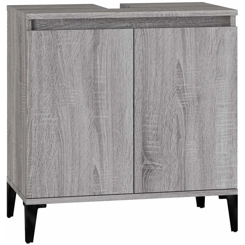 vidaXL 2 Door Wood Sonoma Oak Washbasin Cabinet Image 2