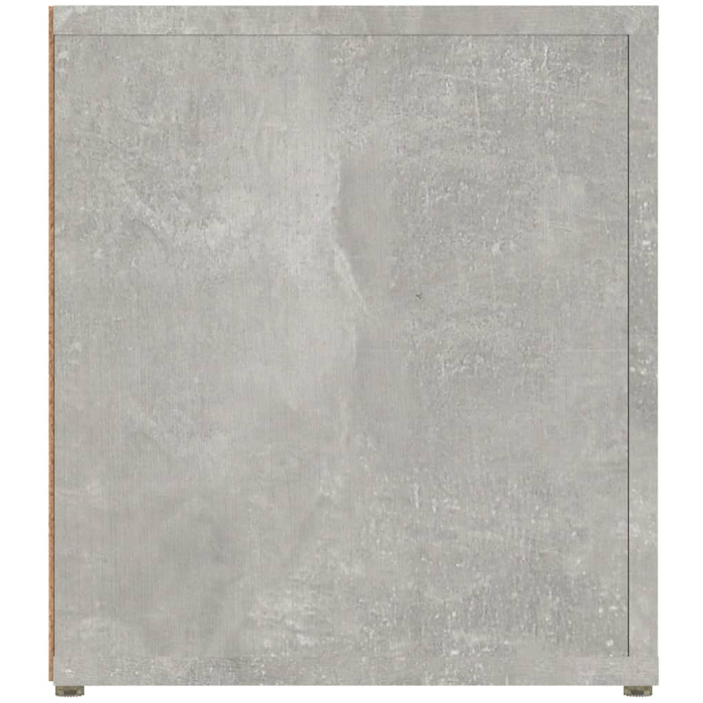 vidaXL Single Door 2 Shelf Concrete Grey TV Cabinet Set of 2 Image 6