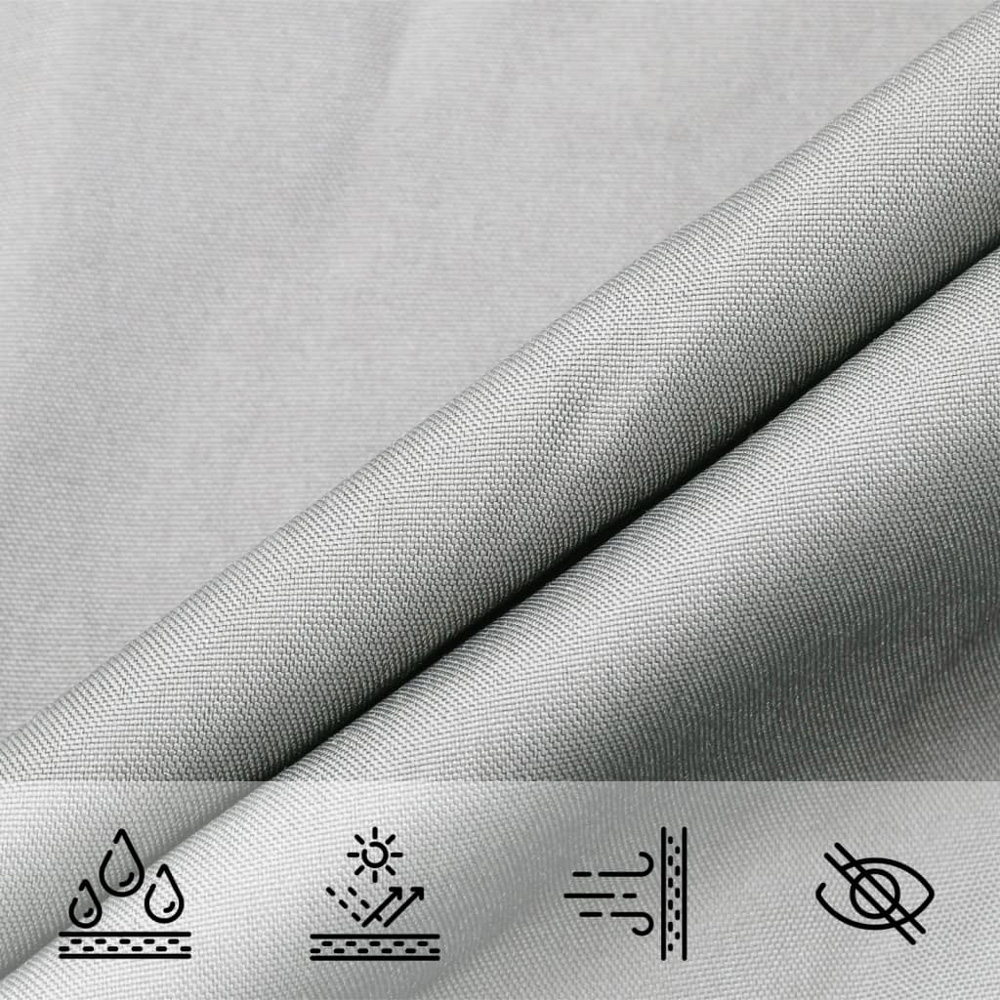 vidaXL Grey Triangular Sun Shade Sail 4 x 4 x 4m Image 7
