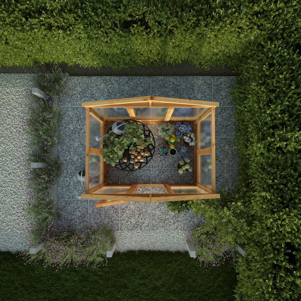 Mercia Woodsman Apex Polycarbonate 4 x 6ft Greenhouse Image 7