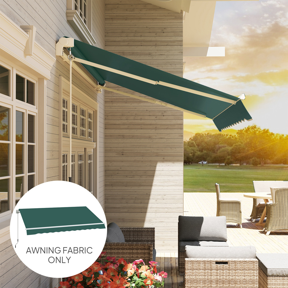 Outsunny Green Awning Replacement Canopy 3 x 2.5 m Image 3