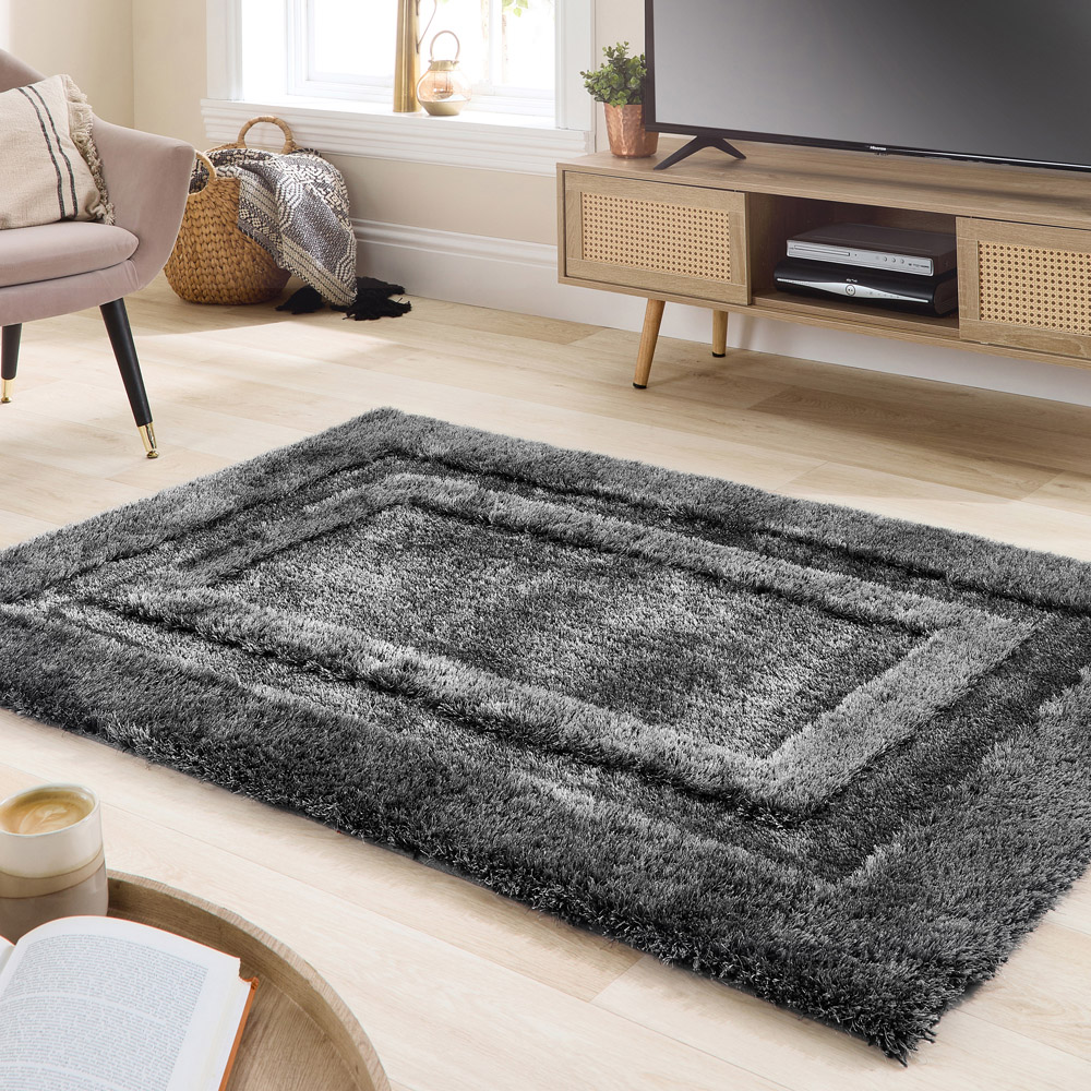 Origins Frame Charcoal Rug 160 x 230cm Image 2