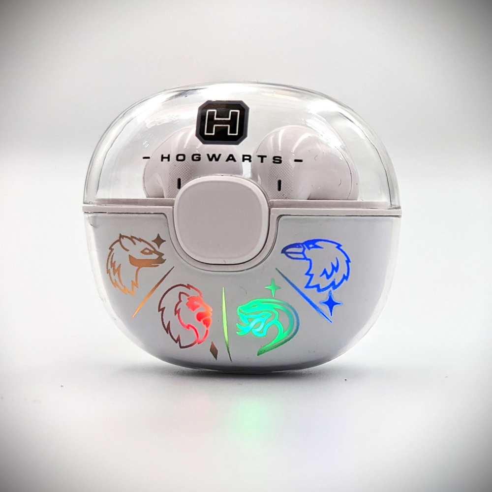 Lazerbuilt Harry Potter Hogwarts Houses White TWS Wireless Light-Up Earphones Image 7