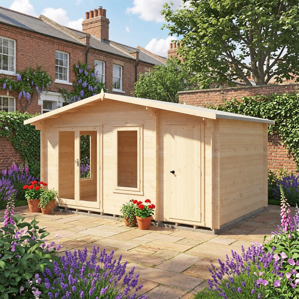 Shire Bourne 16 x 10ft Apex Garden Log Cabin Image 2