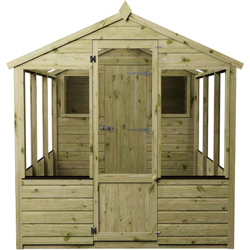 Mercia Wooden 10 x 6ft Traditional Apex Greenhouse Combi Shed Image 4