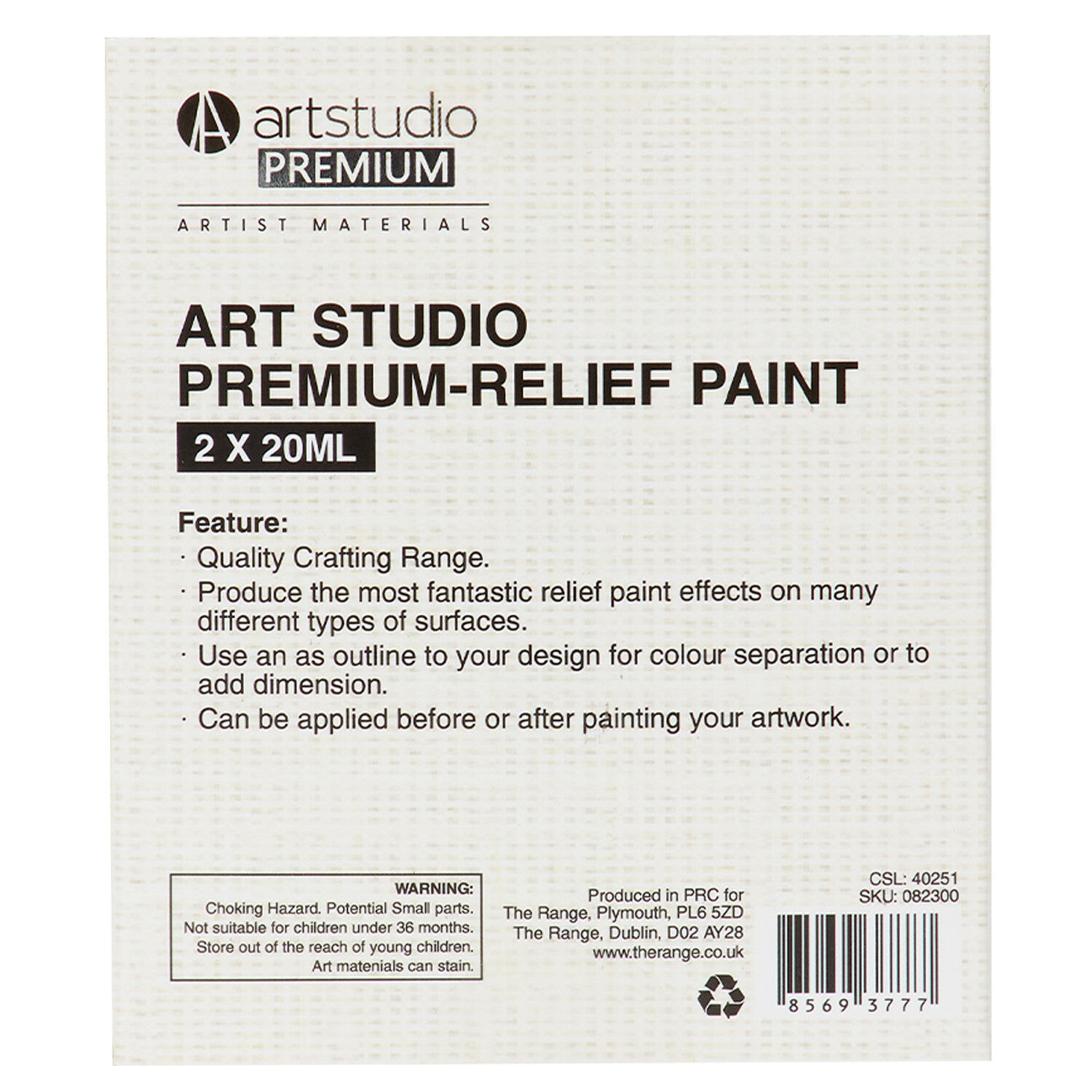 Pack of 2 Premium Relief Paints Image 3