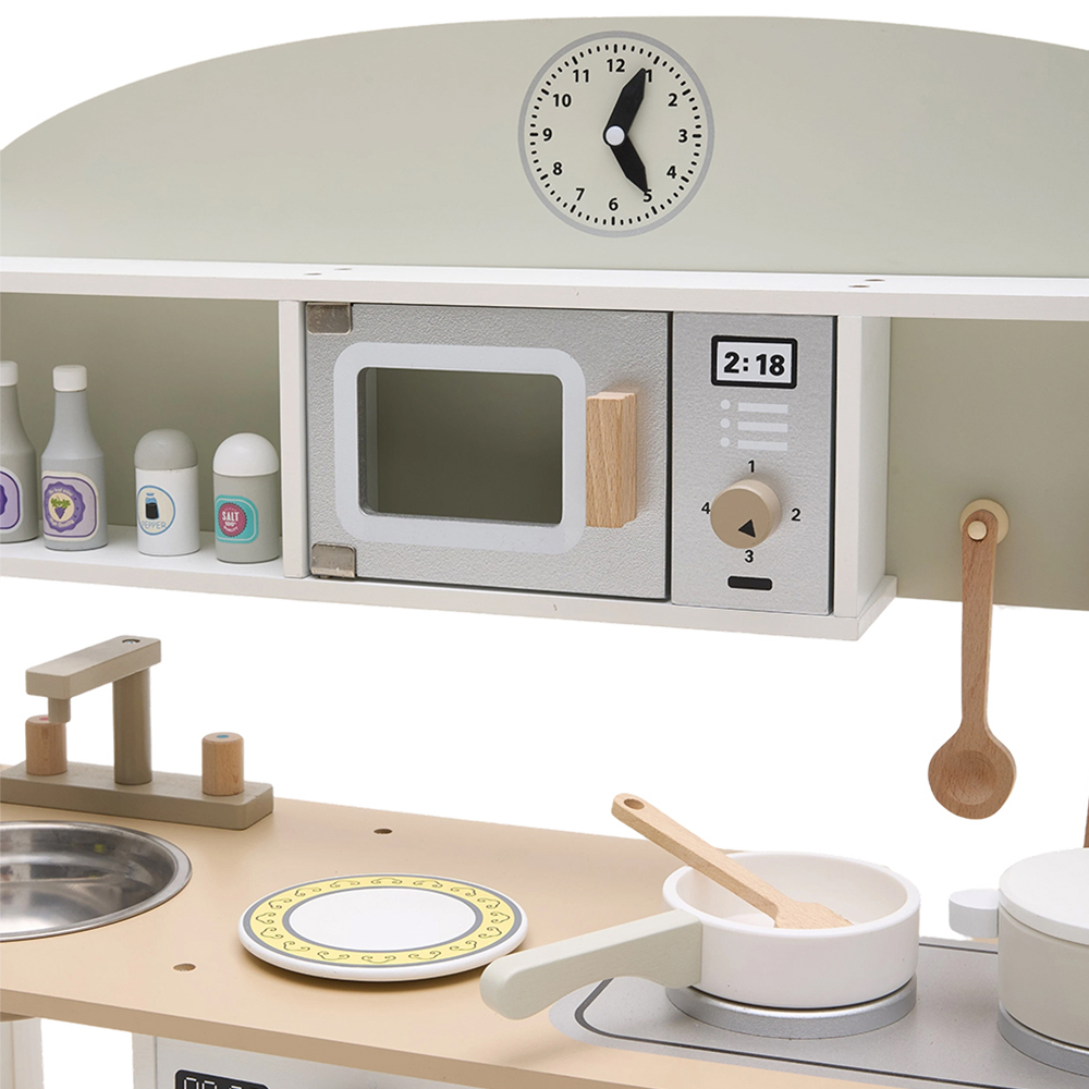H&O Direct Kids Wooden Cooking Toy Kitchen Pretend Play Set Image 4
