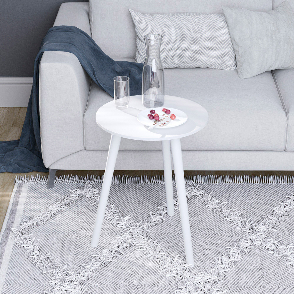 Vida Designs White Round Side Table Image 8