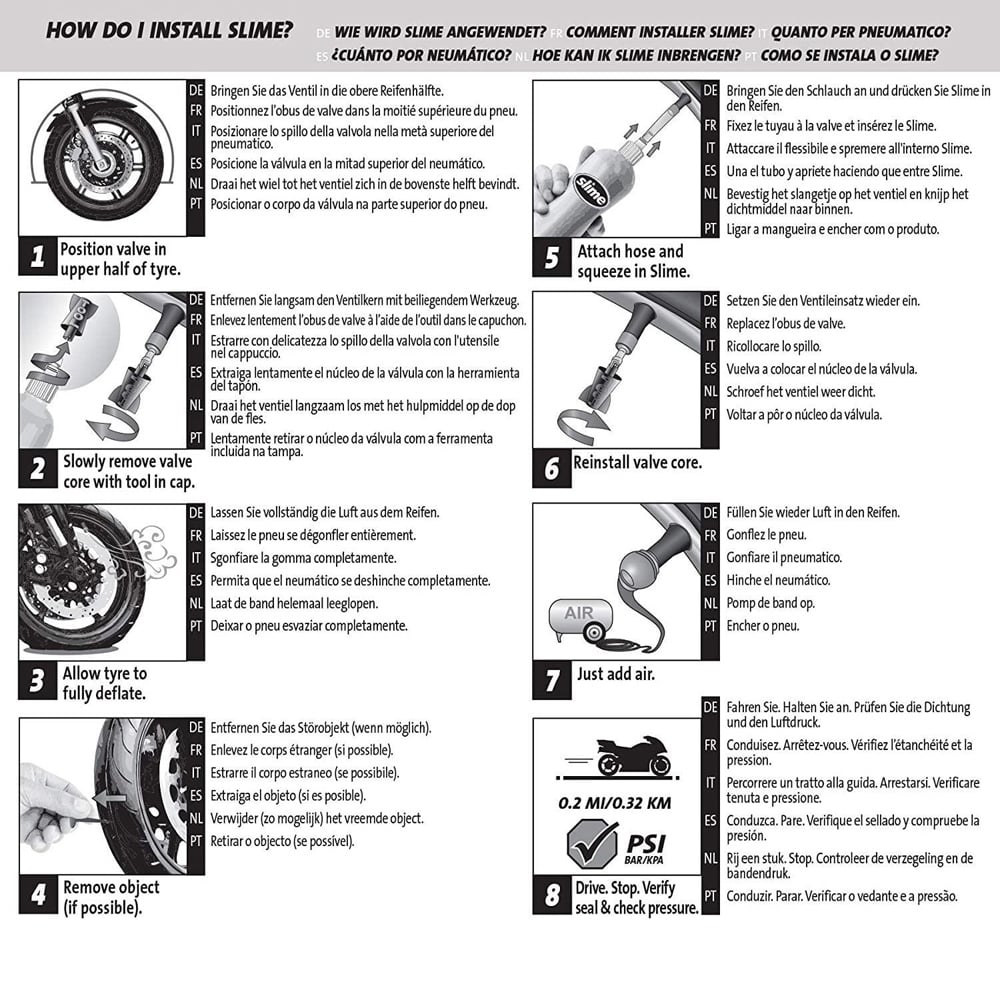 Slime Emergency Puncture Repair Flat Tyre Sealant 237ml 2 Pack Image 7