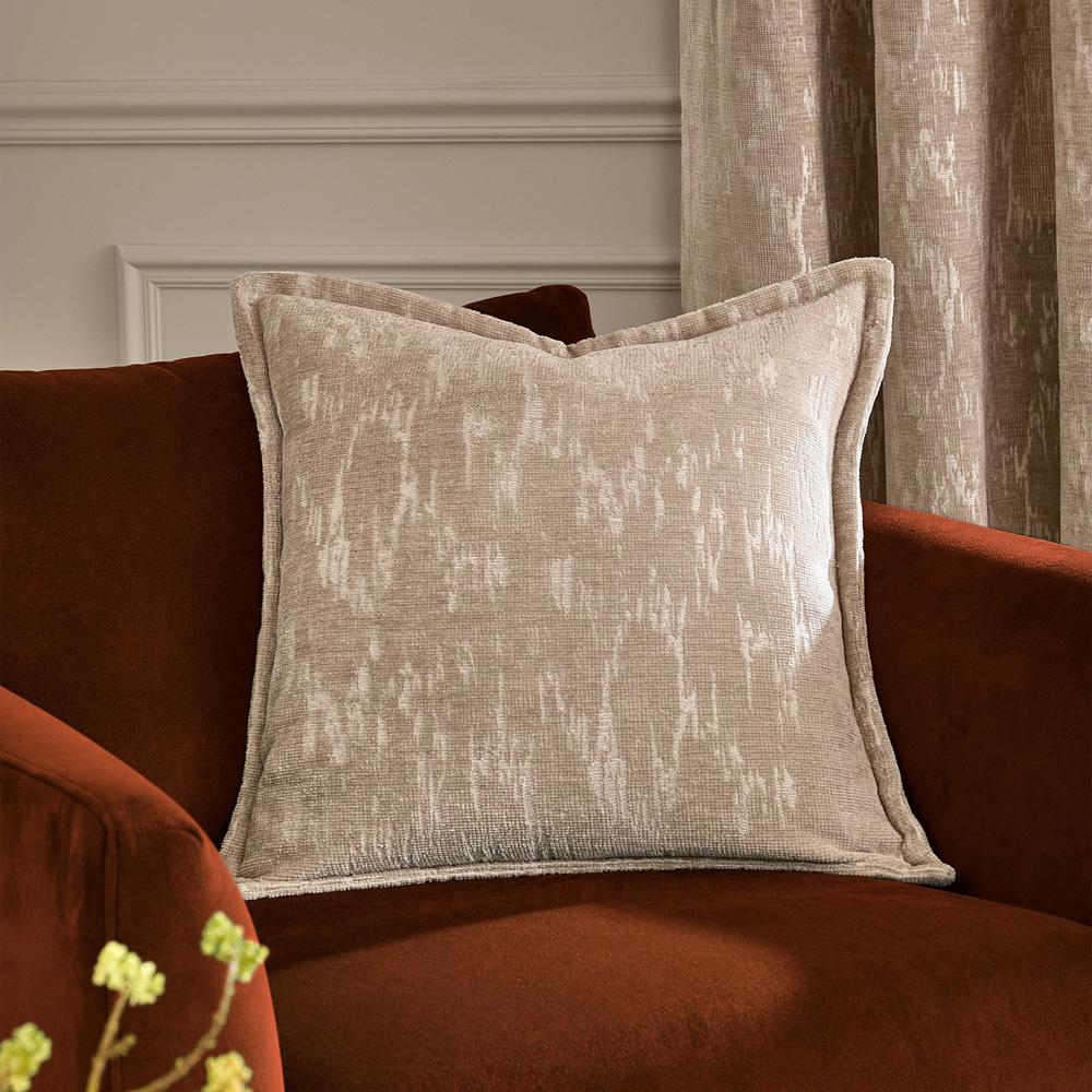Paoletti Aurelio Jacquard Mink Chenille Cushion 45 x 45cm Image 2