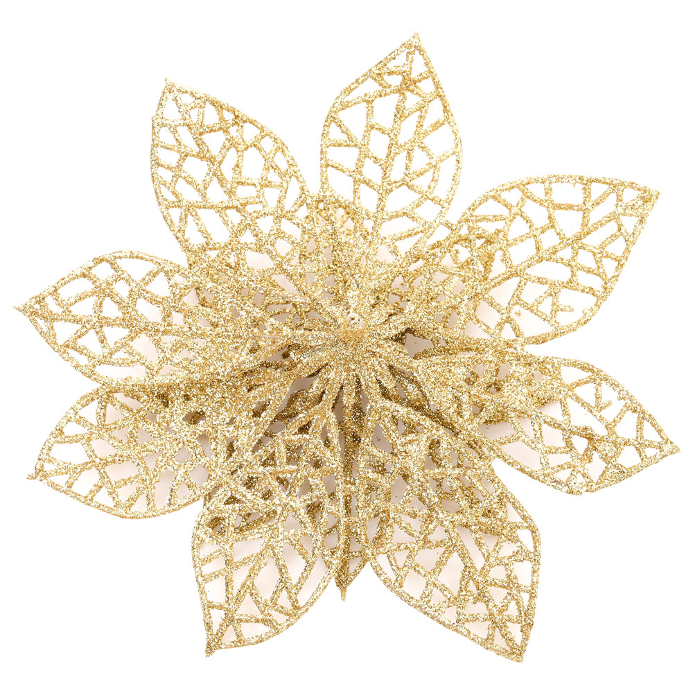 Living and Home Gold Flowers Ornament 30 Pack Image 5