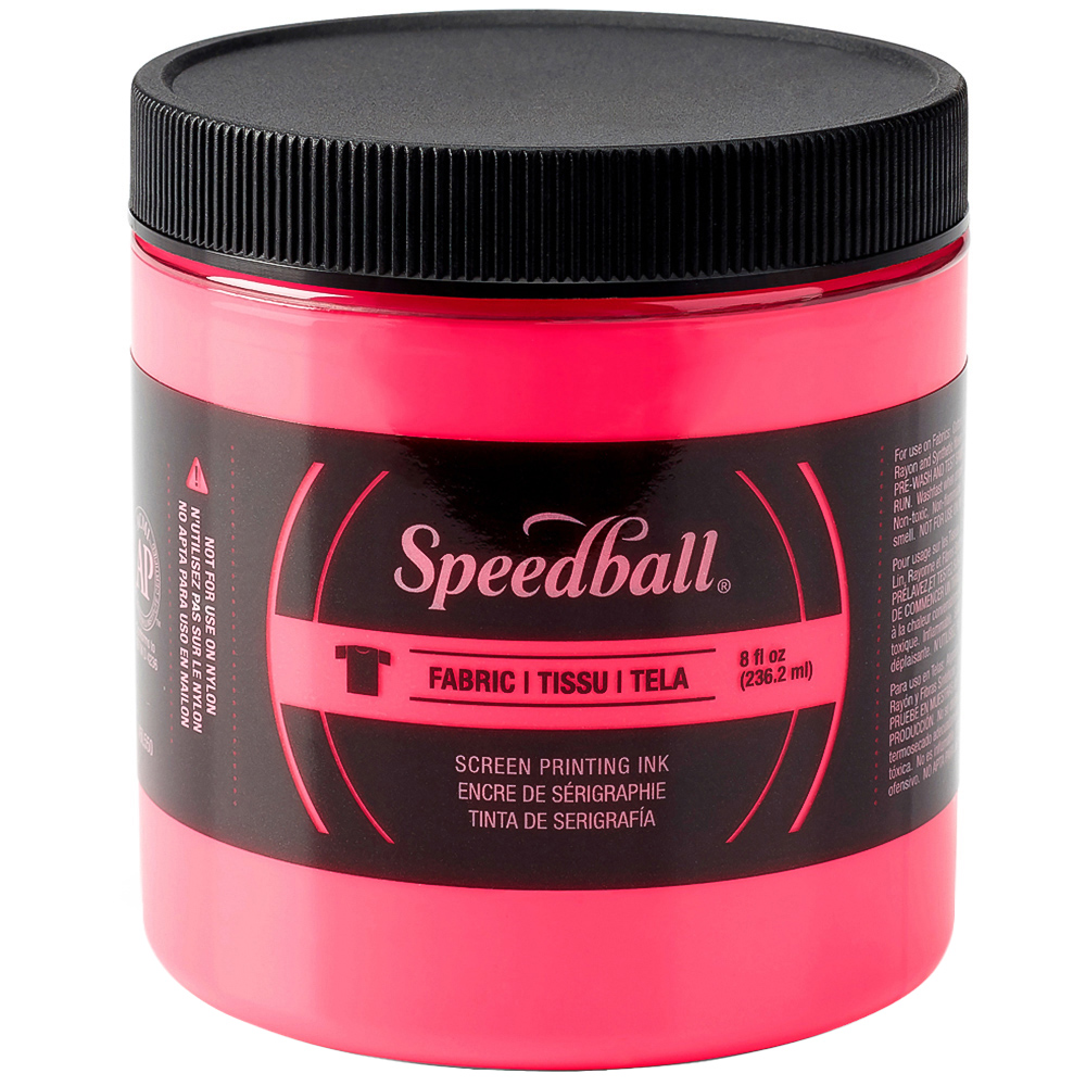 Speedball Fluorescent Hot Pink Screen Printing Ink 237ml Image