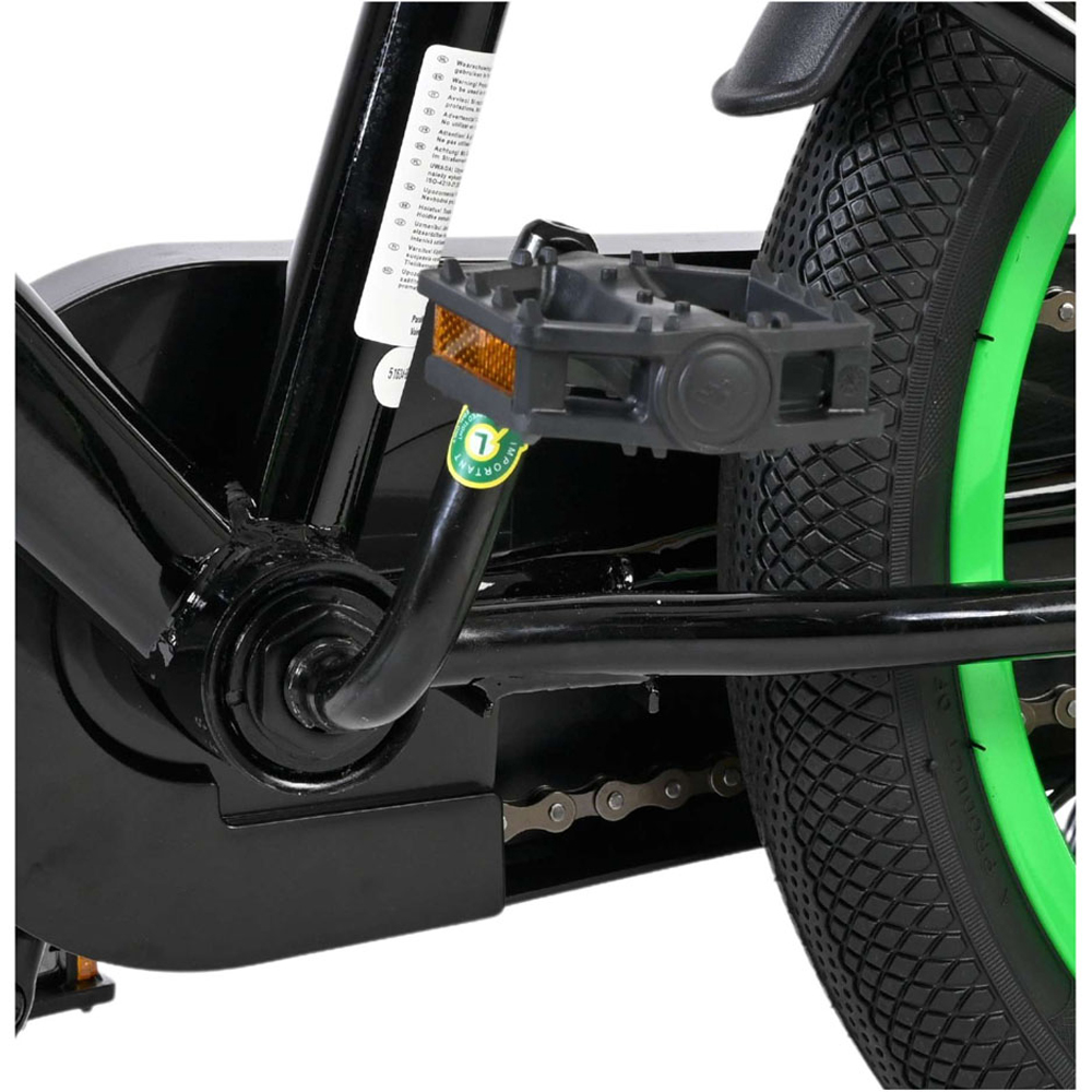 Volare Strike Kids 16 inch Green and Black Bike with Stabilisers Image 9