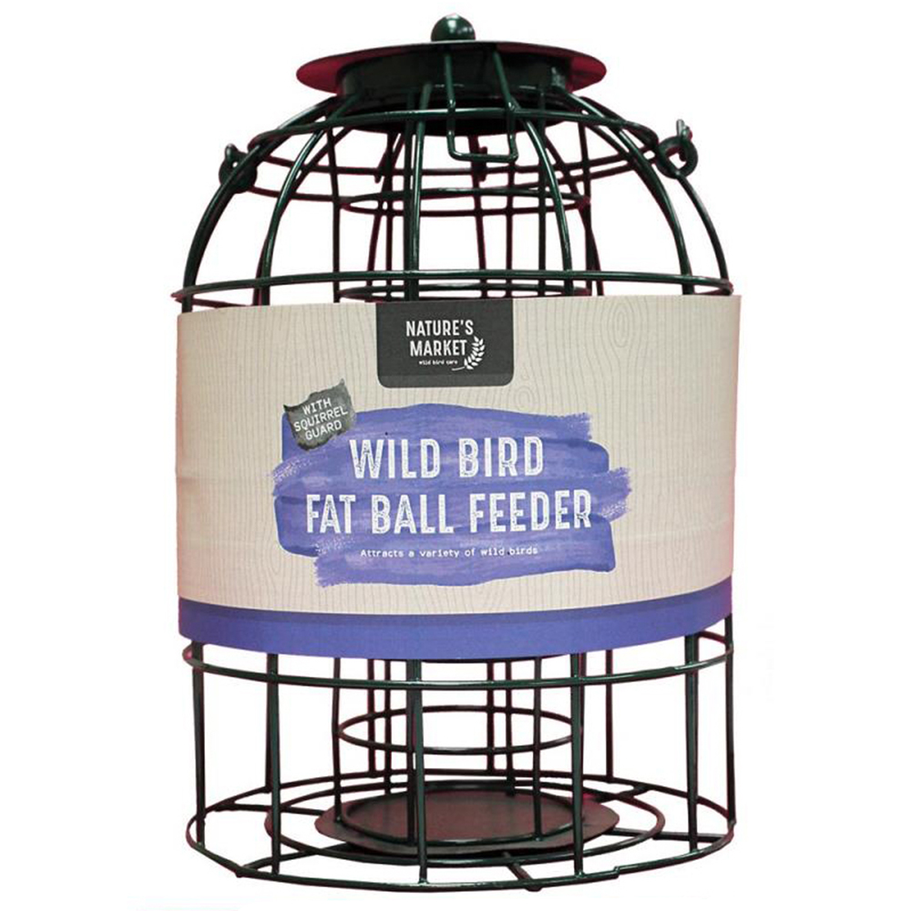 Natures Market Wild Bird Fat Ball Feeder with Squirrel Guard 5 Pack Image 1