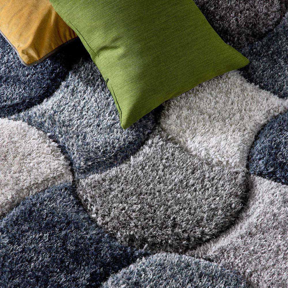 Origins 3D Scallop Navy Rug 80 x 150cm Image 5