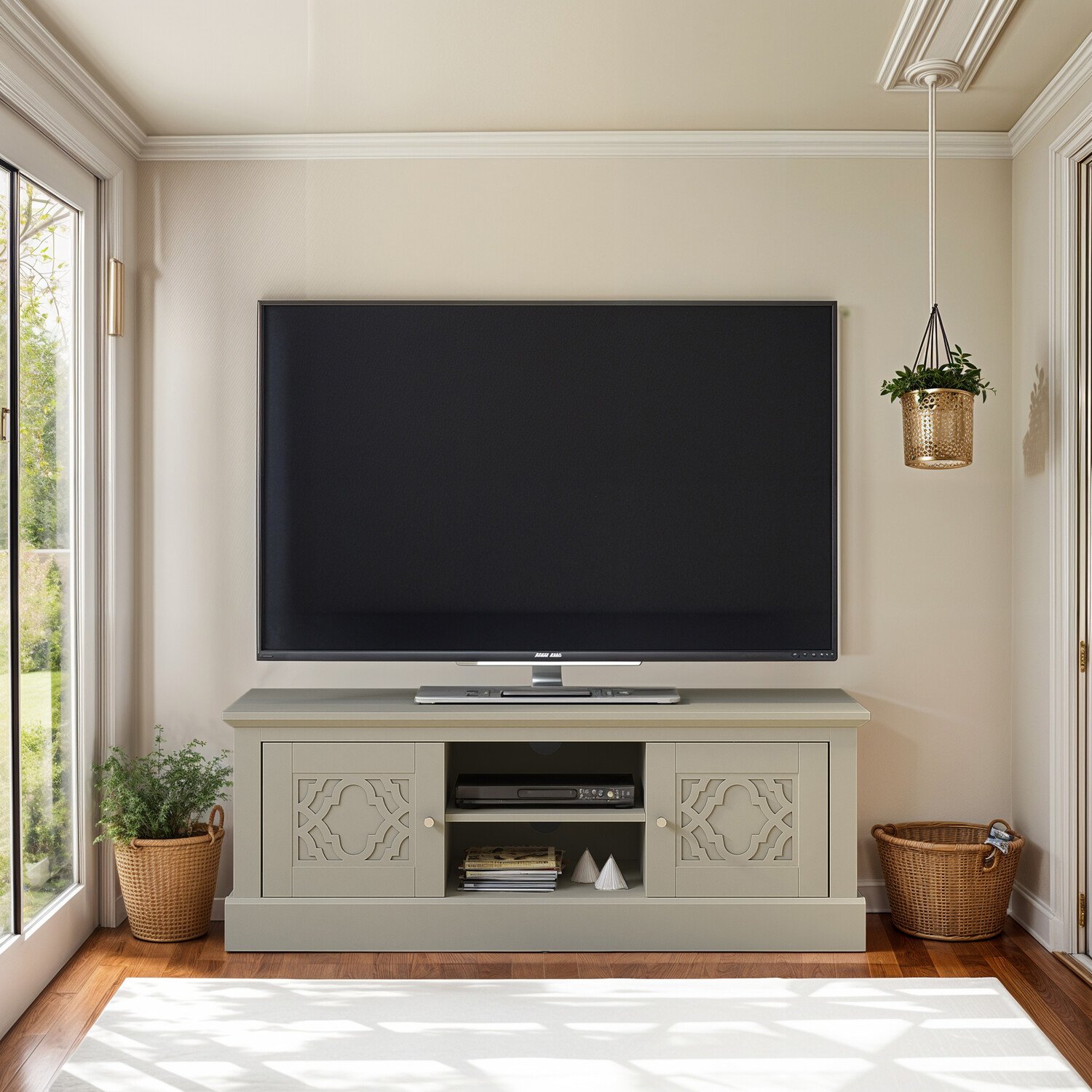Alessia TV Unit Light Grey Image 1