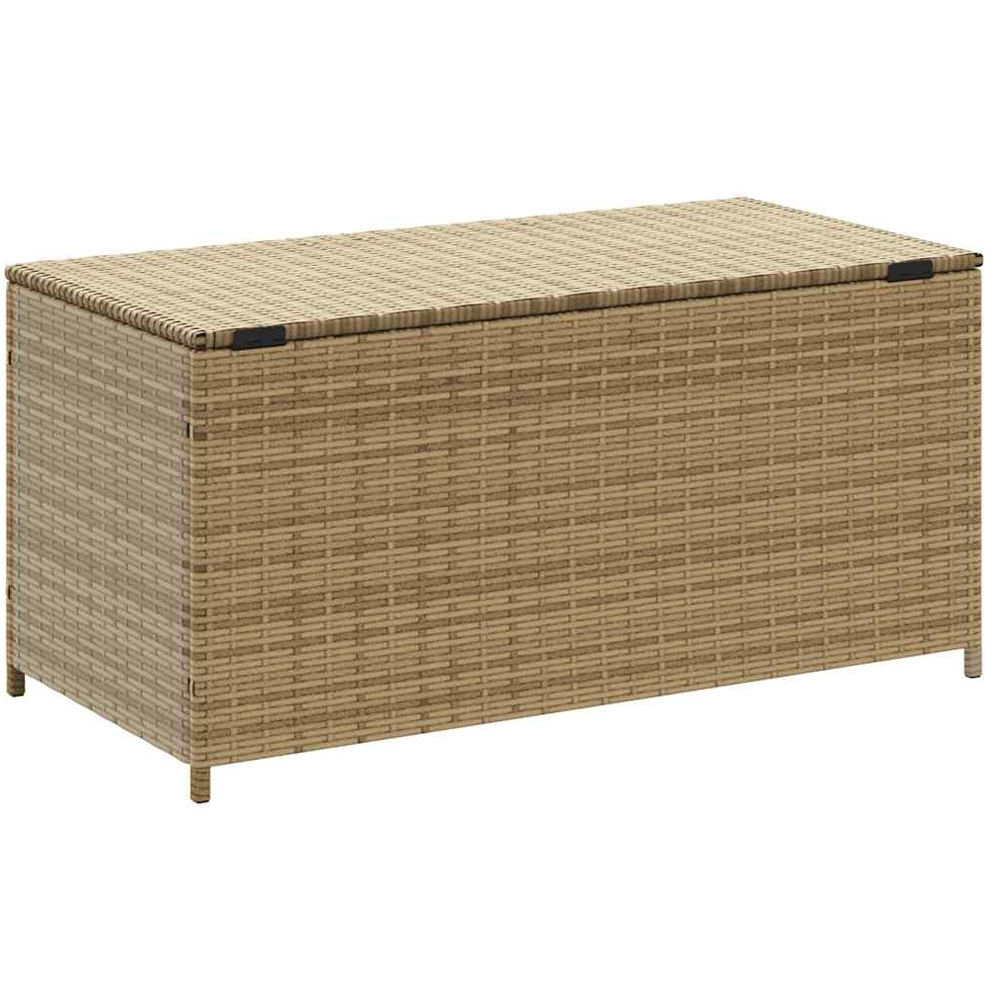 Walplus 190L Mix Beige Poly Rattan Garden Storage Box Image 4