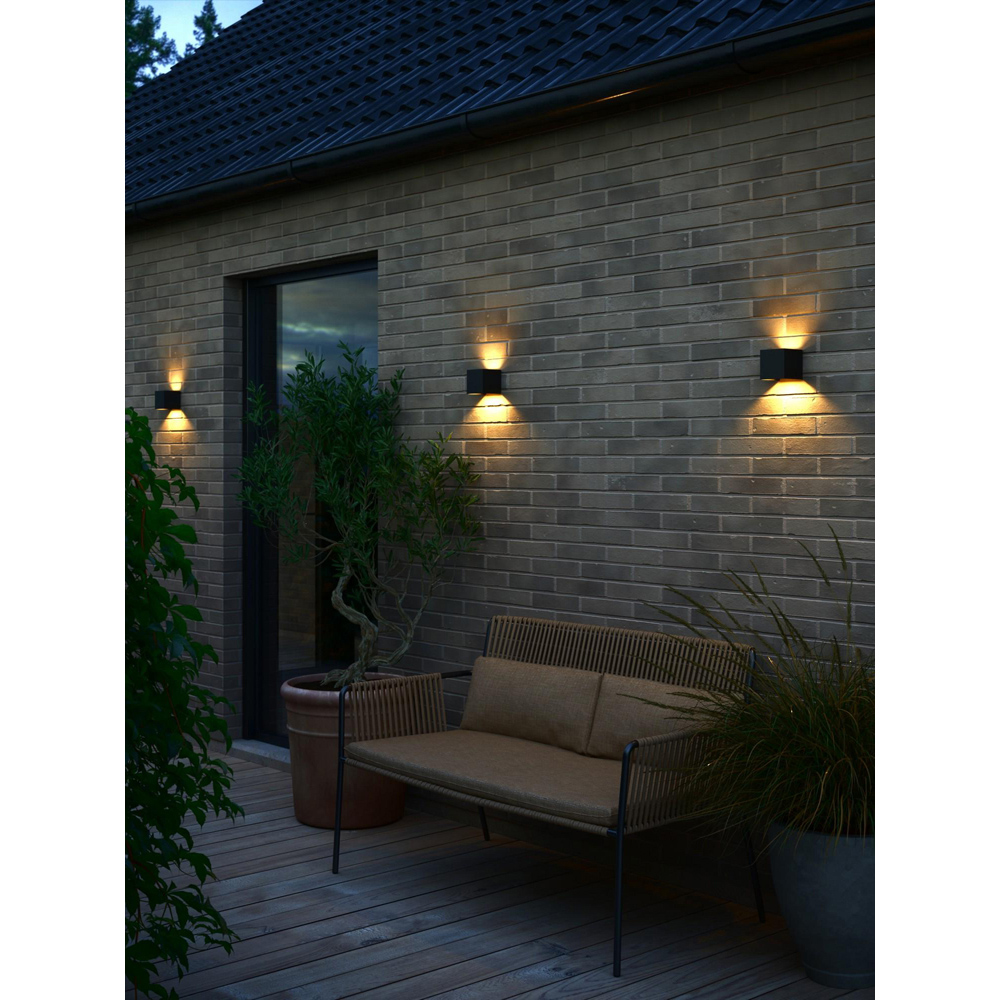 Nordlux Milda Kubi Black Outdoor Wall Light Image 2