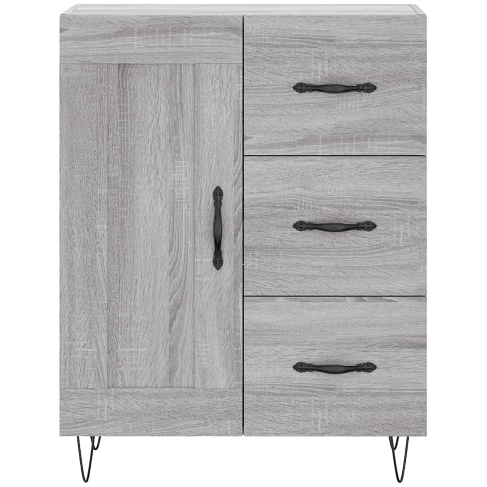 vidaXL 3 Door 3 Drawer Grey Sonoma Highboard Image 8