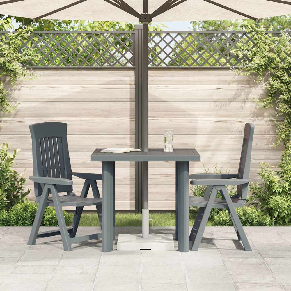 Walplus Green Plastic Garden Table with Umbrella Hole Image 7