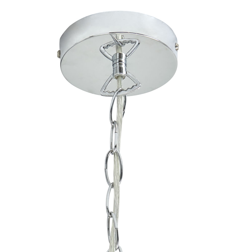 Wilko Marie Therese 3 Arm Clear Chandelier Ceiling  Light Image 2